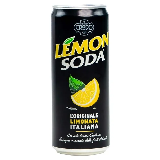 Lemon soda puszka 330 ml import z Włoch kwaśna lemoniada bez kaucji