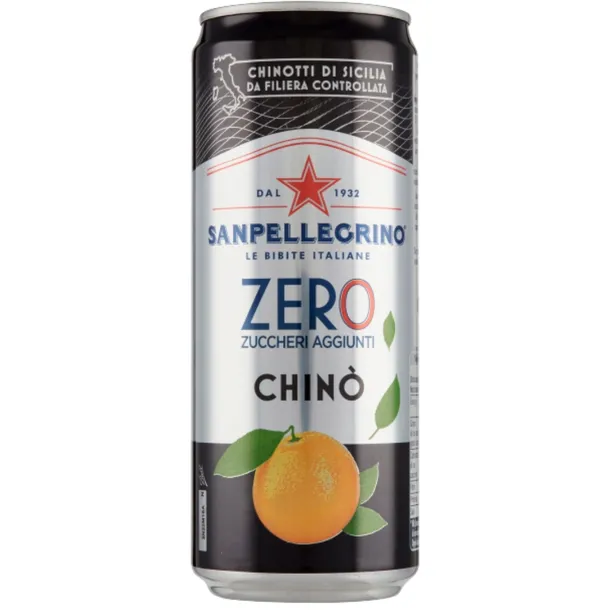 SAN PELLEGRINO CHINo ZERO 330 ML bez cukru puszka bez kaucji
