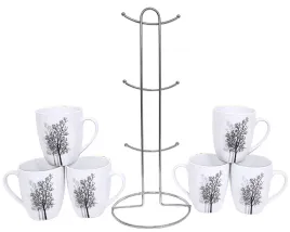 stojak-na-kubki-zestaw-kubkow-do-kawy-herbaty-6-osob-porcelana-wzory-300ml
