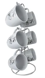 stojak-na-kubki-zestaw-kubkow-do-kawy-herbaty-6-osob-porcelana-wzory-300ml