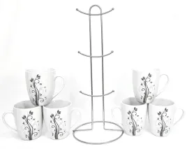 stojak-na-kubki-zestaw-kubkow-do-kawy-herbaty-6-osob-porcelana-wzory-300ml