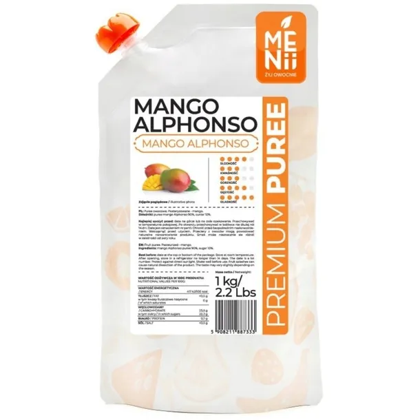 Puree Mango Pulpa Owocowa 1kg - Menii