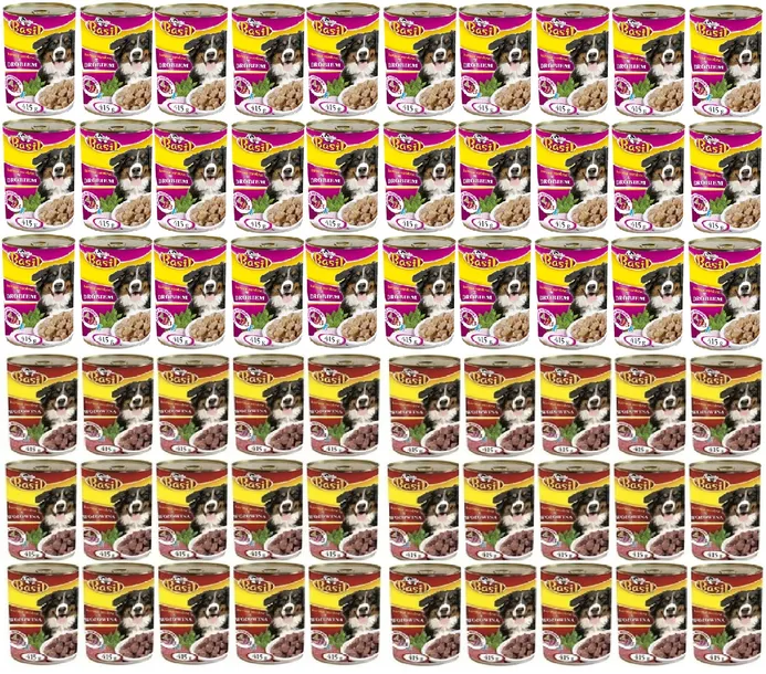 Karma mokra Basil 415g dla psa MIX 60szt