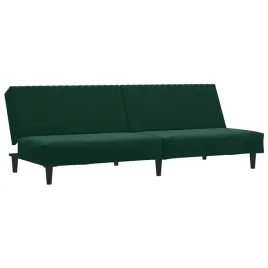 sofa-rozkladana-2-w-1-aksamit-ciemnozielona-200x845x69cm