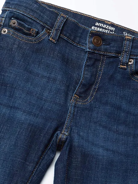 dziewczece-jeansy-amazon-essentials-granat-6-slim-stan-nowy