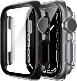 2x-etui-do-zegarka-apple-watch-8-7-45mm-czarne-przezroczyste