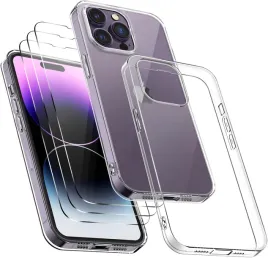 zestaw-etui-do-iphone-14-pro-max-bezbarwne-silikon-3x-szklo-hartowane