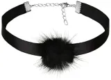 front-row-czarny-choker-z-pomponem-38-cm