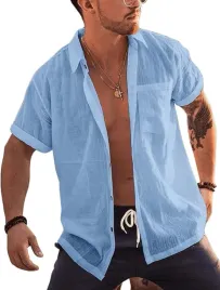 koszula-meska-niebieska-krotki-rekaw-m