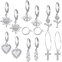 kolczyki-zwisajace-zestaw-7-par-kolor-srebrny-slonce-oko-serce-krzyzyk
