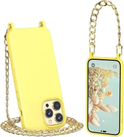 etui-do-apple-iphone-14-plus-silikonowe-plecki-zolte-z-lancuszkiem