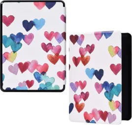 etui-case-czytnik-do-kindle-10-2019-6-akwarelowe-serce-czerwone-niebieskie