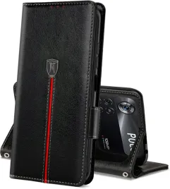 etui-z-klapka-do-xiaomi-poco-x4-pro-ekoskora-czarny-z-czerwonym-paskiem