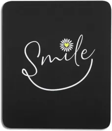 podkladka-pod-mysz-czarna-smile-z-kwiatkiem-24x20x03cm