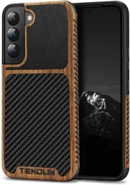 etui-do-samsung-galaxy-s22-brazowe-czarne-drewno-ekoskora-carbon-tendlin