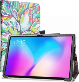 etui-tablet-do-teclast-t30-biale-kolorowe-drzewo-z-gumka-zamykane-klapka
