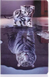 etui-do-samsung-galaxy-tab-a7-fioletowe-kot-lew-animal-zamykane-z-klapka