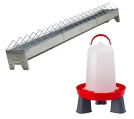 korytko-metalowe-100cm-na-nozkach-i-poidlo-10l-na-nozkach-dla-kur-drobiu