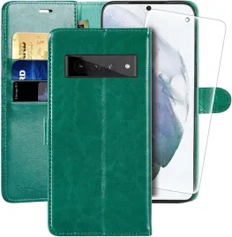 etui-do-google-pixel-7-pro-zielone-zamykane-z-klapka-folia-ochronna