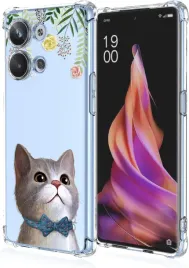etui-do-oppo-reno9-pro-przezroczyste-kot-kwiaty-urocze-wysoka-solidne