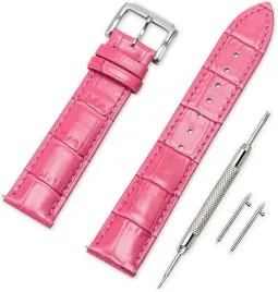 pasek-do-zegarka-skora-cieleca-rozowy-uniwersalny-srebrna-klamra-21mm