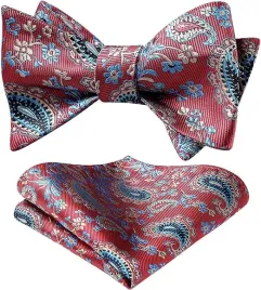 zestaw-muszka-poszetka-czerwona-w-niebieskie-wzory-elegancka-nowoczesna