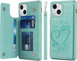 etui-do-apple-iphone-13-zielone-tloczone-serce-kwiaty-portfel-skora-pu