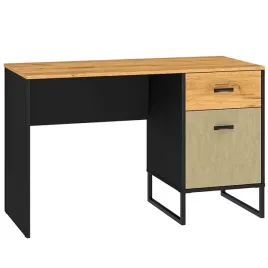 biurko-komputerowe-nowoczesne-z-szuflada-dab-zloty-czarny-120-cm-vigo