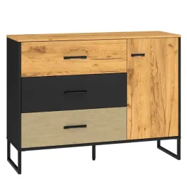 komoda-szafka-drzwi-polki-szuflady-nowoczesna-dab-zloty-120-cm-vigo