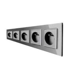 gniazdo-gniazdko-szklane-z-bolcem-szklo-szare-pieciokrotne