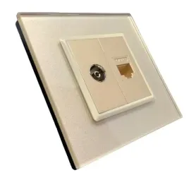 gniazdo-gniazdko-tv-lan-podwojne-szklane-zlote