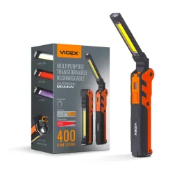 Zdjęcie produktu Latarka warsztatowa składana funkcyjna Videx M044UV LED 400lm magnes UV