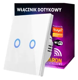 wlacznik-dotykowy-swiatla-bialy-szklany-podwojny-wifi-rf-tuya-smart-life