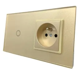 gniazdo-z-wlacznikiem-pojedynczym-panel-zloty-szklany-led-dotykowy