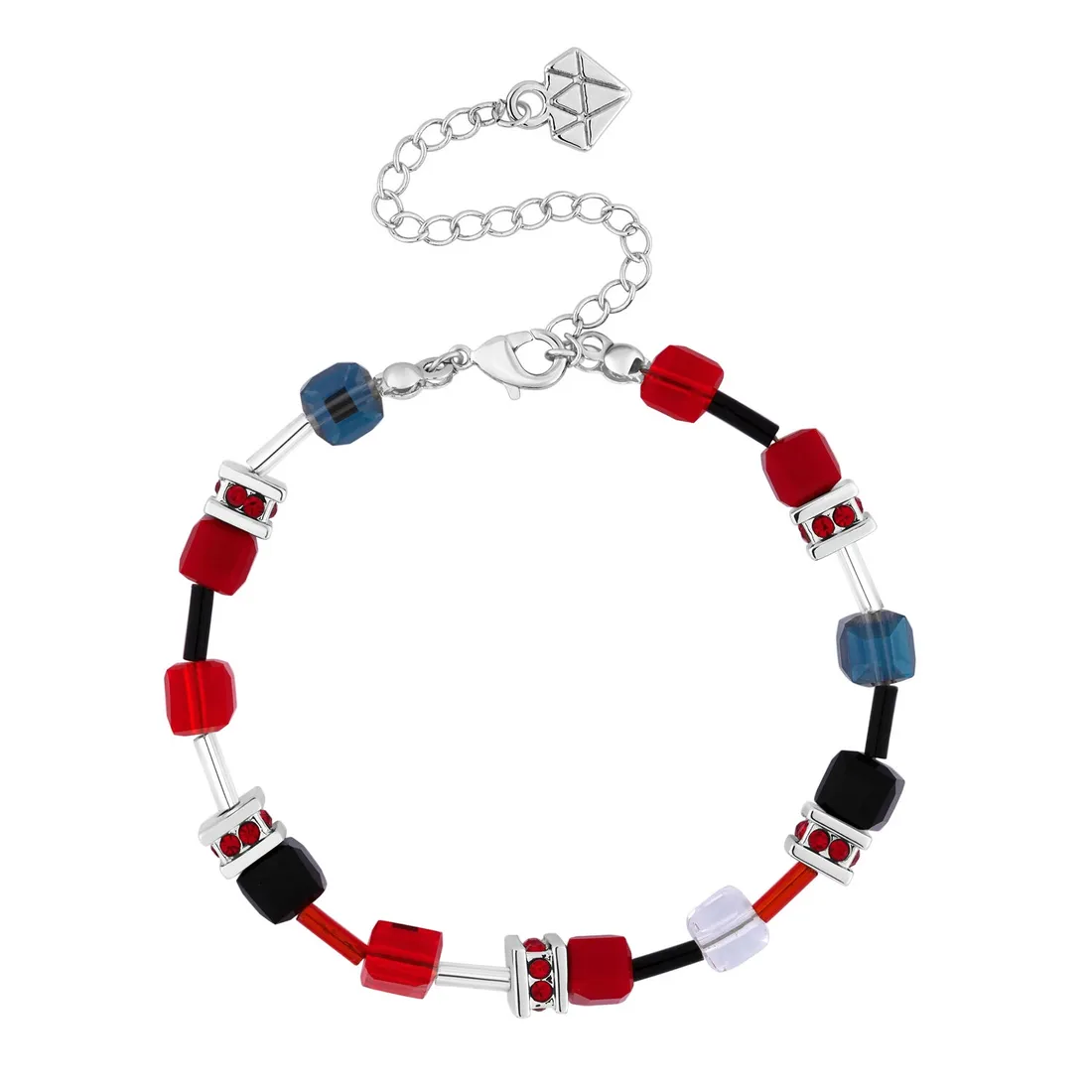 diamond-style-damska-bransoletka-cube-czerwona