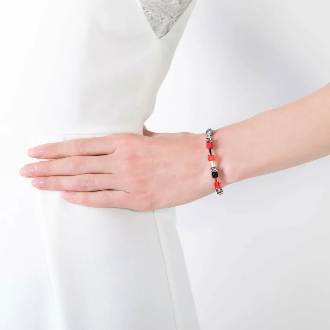 diamond-style-damska-bransoletka-cube-czerwona
