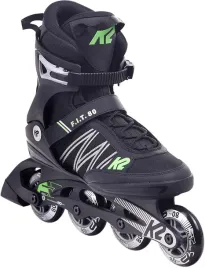 rolki-k2-fit-80-miejskie-meskie-czarno-zielone-rozmiar-45-295-cm