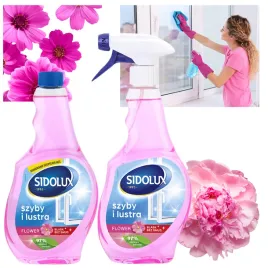sidolux-plyn-do-mycia-szyb-i-luster-2-pack-rozpylacz-zapas-flower-2x500ml