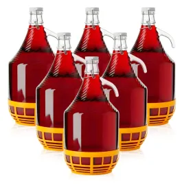 6x-gasior-do-wina-dama-5l-w-koszyku-baniak-balon-na-wino-nalewka-klips-mech