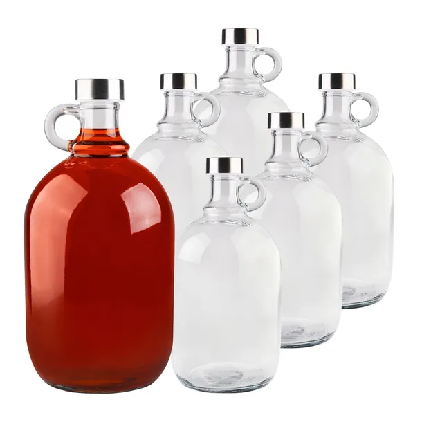 6x BUTELKI GĄSIORY GALON 2L na wino nalewki soki domowe do wina + ZAKRĘTKI