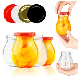 50x-sloiki-szklane-245ml-na-dzem-przetwory-miod-desery-z-zakretkami-gratis