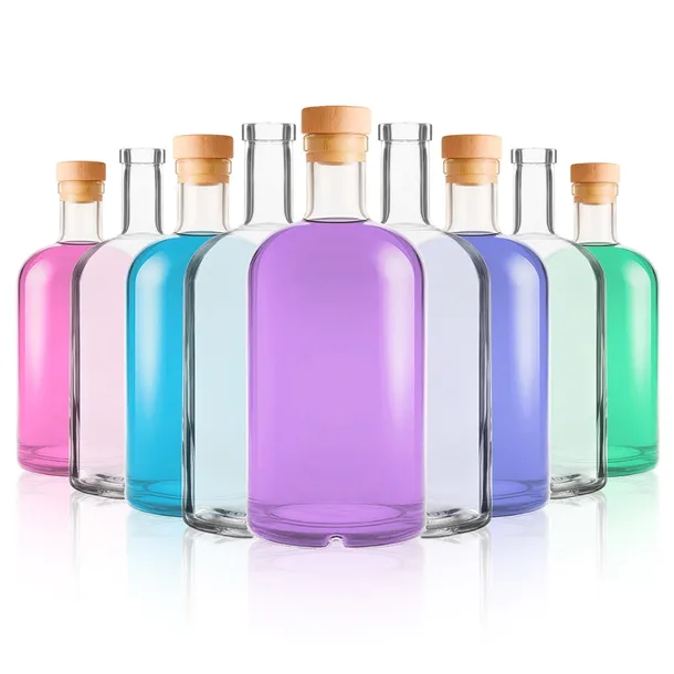 8x Butelka z GRUBEGO SZKŁA Tadek 1000 ml butelka na nalewki wódkę wino