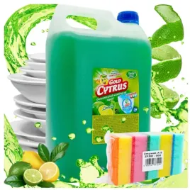 plyn-do-mycia-naczyn-5l-gold-cytrus-wydajny-gesty-usuwa-tluszcz-gabki-5szt