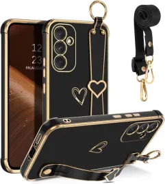 etui-case-do-samsung-galaxy-a34-czarny-zlota-ramka-uchwyt-i-smycz