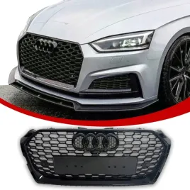 audi-a5-2016-2019przedni-gril-atrapa-chlodnicy-plaster-miodu-czarny-polysk