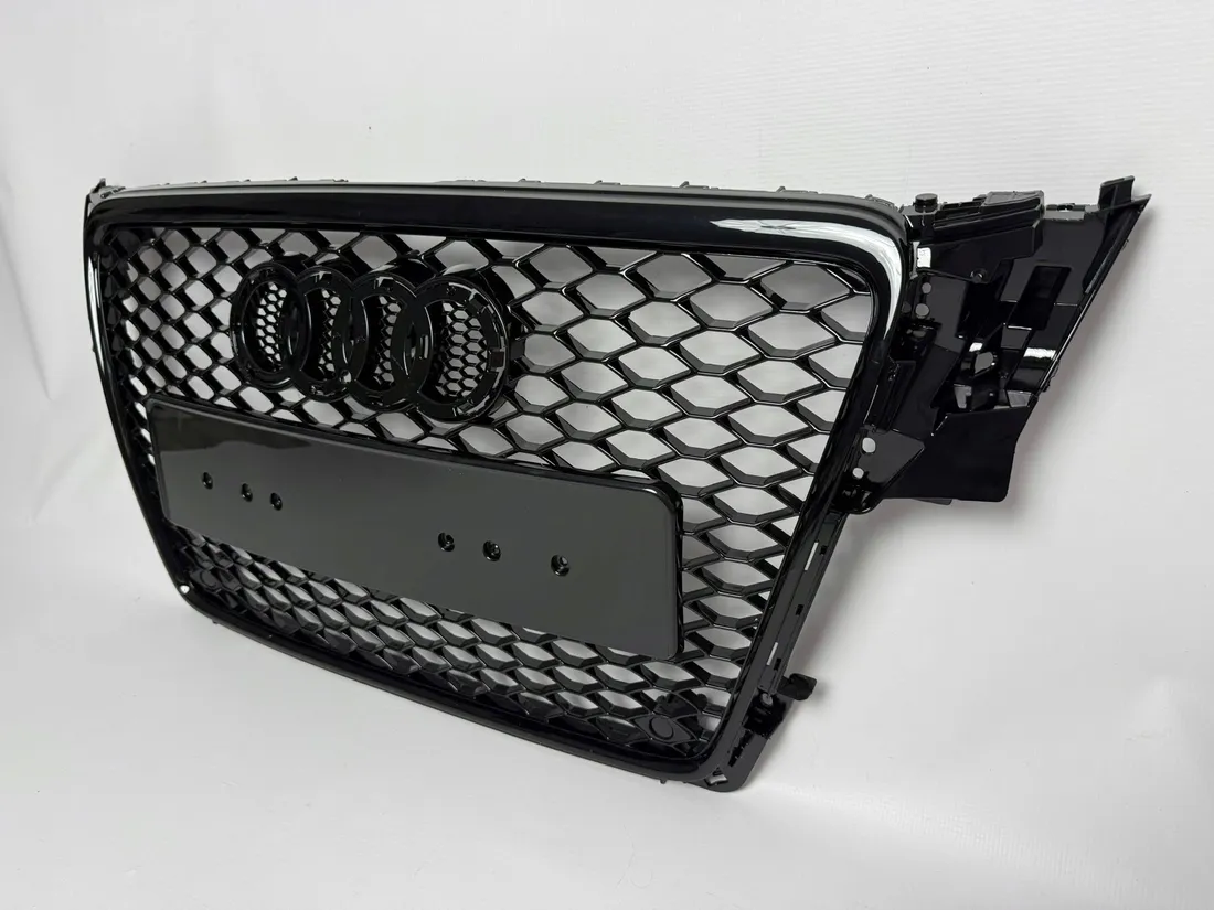 audi-a4-b8-atrapa-chlodnicy-grill-przedni-plaster-miodu-8-12-czarny-polysk-stan-nowy