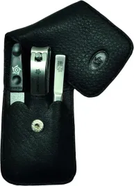 pfeilring-narzedzia-do-manikur-skorzane-etui-prezent-czarne-etui-3-tlg