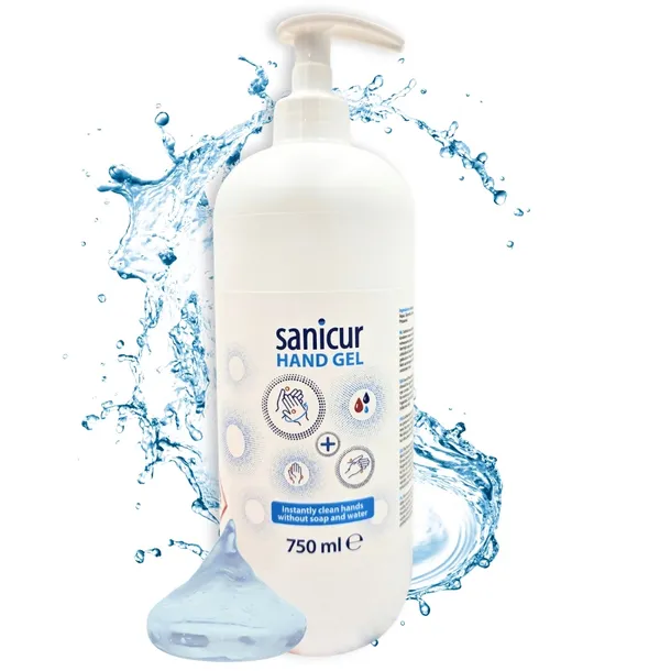 ŻEL ANTYBAKTERYJNY DO RĄK 750ML SANICUR DEZYNFEKCJA POMPKA HIGIENA BAKTERIE