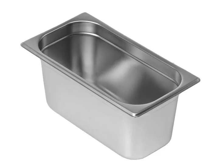 Kuweta do lodów 5 L 360x165x120 mm, pojemnik na lody STAL NIERDZEWNA Szron