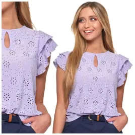 bluzka-damska-azurowa-krotki-rekaw-motylkowy-elegancka-fioletowa-moraj-xxl